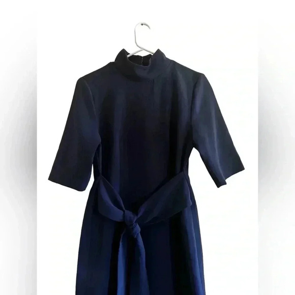 Toccin Blue Tie Waist Dress Size 8 - Picture 8 of 15